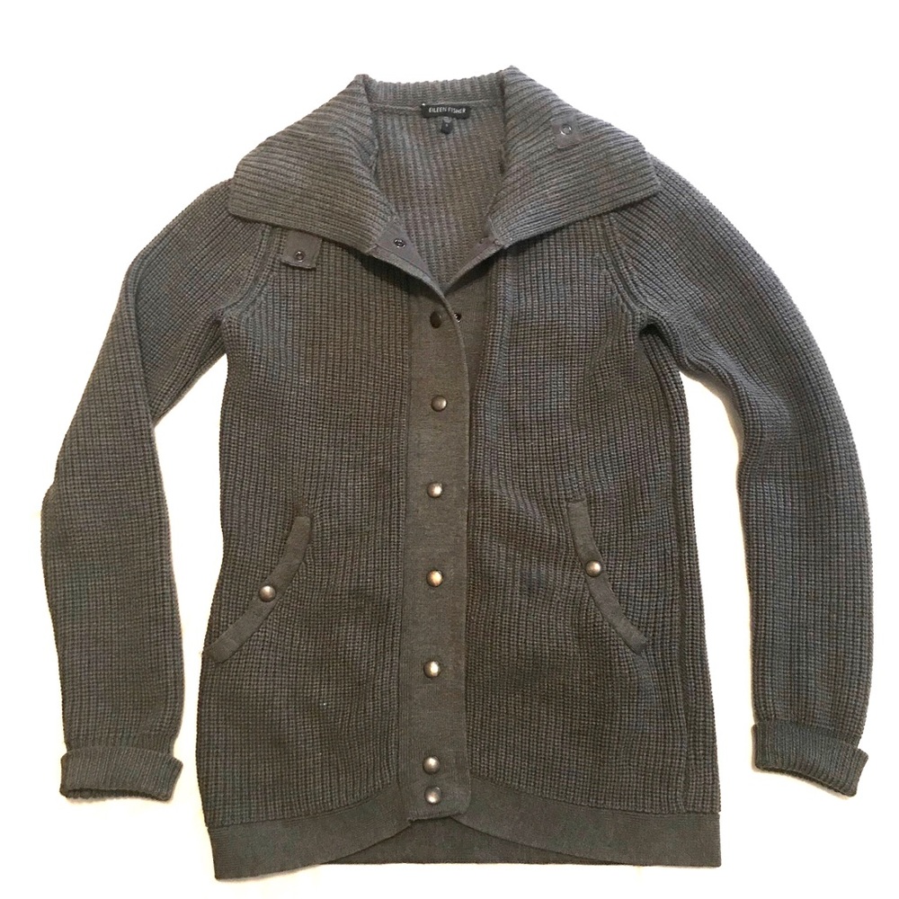 EILEEN FISHER | Grey Knit Sweater (S)